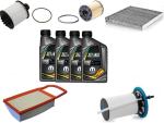 AOQ - Kit tagliando 5 FILTRI PER  FIAT 500X 1.3 MULTIJET DIESEL, (312), EURO6 +4 LITRI  O.SELENIA WR 5W40 c/FILTRO ABIT.AI CARBONI ATTIVI