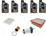 AOQ - KIT TAGLIANDO 4 FILTRI COMPATIBILE CON FIAT 500X, COMPATIBILE CON JEEP RENEGADE 1.6 2.0 MTJ (DIESEL) + 5 litri OLIO SELENIA WR5W40_ acea b3/b4