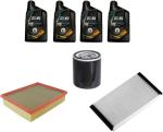 AOQ - KIT TAGLIANDO 3 FILTRI +4 litri olio wr 5w40 selenia gas multipower per FIAT MULTIPLA 1.6 natural power, bipower dal 04.09>