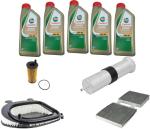 AOQ - KIT TAGLIANDO 4 FILTRI COMPATIBILE CON BMW SERIE X3 (F25), XDRIVE 18d, 20d 100kw, 105kw, 110 kw,120kw, 130kw con 5 litri lubrificante edge professional 5w30