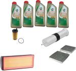AOQ - KIT TAGLIANDO 4 FILTRI COMPATIBILE CON BMW SERIE X3 (F25), X4 (F26) XDRIVE 30 d, MOTORI 2995 CC, CON 5LITRI DI LUBRIFICANTE EDGE PROFESSIONAL 5W30