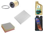 AOQ - KIT TAGLIANDO 3 FILTRI +4LT OLIO 5W40 PER FIAT PUNTO  EVO 1.4 16V e 1.4 TB MULTIAIR 99KW 135 CV, ALFA MITO 1.4 BIFUEL 120CV, TURBO MULTIAIR, T-JET