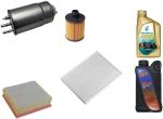 AOQ - KIT TAGLIANDO 4 FILTRI CON 4 LITRI OLIO 5W40  COMPATIBILE CON ALFA R. MITO 1.6 JTDM 88KW 120 CV DAL 2008 >