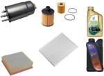 AOQ - KIT TAGLIANDO FILTRI COMPATIBILE x FIAT GRANDE PUNTO 1.9 JTD 88KW, 96K DAL 2006 CON 4 LITRI OLIO 5W40
