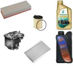 AOQ - KIT TAGLIANDO 4 FILTRI +4 LT. OLIO 5W40 PER  CITROEN C3 I 1.4-1.6  HDI 16v , C3 Picasso 1.6 HDI 16v, PEUGEOT 206-307-308 I 1.6 HDI 16v