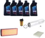 AOQ - KIT TAGLIANDO 4 FILTRI COMPATIBILE CON BMW SERIE 3 (F30), (F31), SERIE 4 mot.2995 cc con 5 litri olio BMW riginale 5w30 twin power turbo