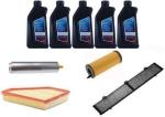 AOQ - KIT TAGLIANDO 4 FILTRI COMPATIBILE CON BMW X3 2.0D E83 150CV 110KW DAL 2003 AL 2011 c/5 litri olio originale twin power turbo 5W30