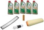 AOQ - KIT TAGLIANDO COMPATIBILE CON BMWSERIE 3 E46 320D 150CV 110KW DAL 2001 al 2005 c/5 litri olio castrol 5W30 edge long life