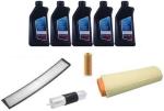 AOQ - KIT TAGLIANDO COMPATIBILE x BMW SERIE 3 E46 320D 150CV 110KW DAL 2001 al 2005 c/5 litri olio originale 5W30 twin power turbo