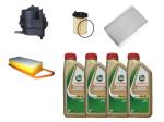 AOQ - KIT TAGLIANDO FILTRI + 4 lt.olio Edge 5w30 COMPATIBILE CON FIESTA V FIESTA VI 1.4 TDCI 50KW 68CV DAL 2001 in poi