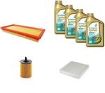AOQ - KIT TAGLIANDO 3 FILTRI +4 LT OLIO 5W40 compatibile con fiat 500 /500L (312-351) 900 CC 3 CIL. 59KW E 63KW
