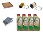 AOQ - KIT TAGLIANDO 4 FILTRI COMPATIBILE CON CITROEN C3 III 1.6 BLUHDi 75CV (BHW (DV6FE) + 4 lt.olio Castrol Edge 5w30