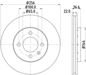 DISCO FRENO ANTERIORE ADATT.A  SKODA CITIGO 10/11-> / VW UP (121, 122, BL1, BL2) 12/14-